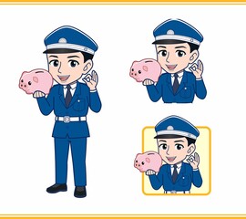 若い警備員の男性