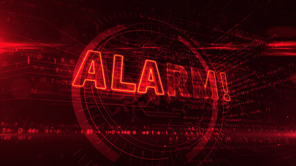Alarm warning abstract 3d illustration