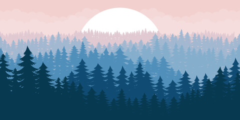Mountain beautiful landscape background vector design illustration 