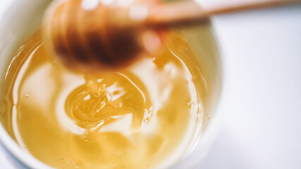 Honey close up view