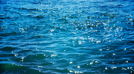 Blue sea water background texture