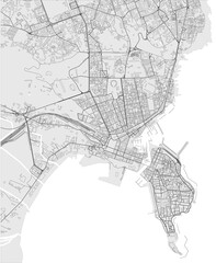 Fototapeta na wymiar map of the city of Syracuse, Italy