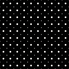Small dots pattern. Vector pattern. Black background. Polka Dot Pattern.