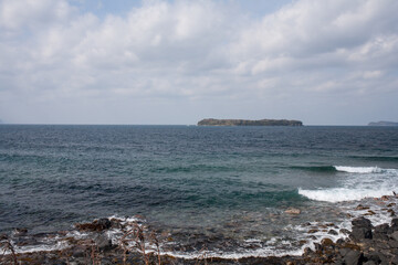 萩市から日本海を望む