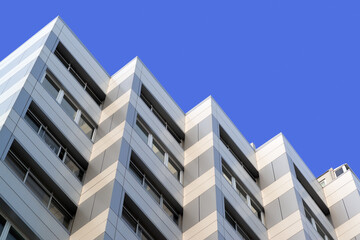aluminum structure for facade restoration in old building 