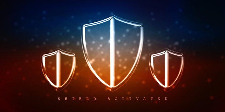 2d illustration Security concept - shield © meenkulathiamma