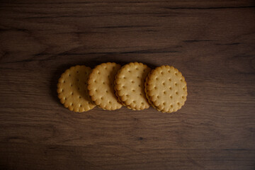 crackers on a table