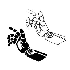 Mechanical arm icon vector illustration