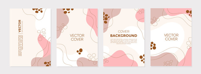 Set of abstract creative artistic templates with spring season concept. Universal cover Designs for Annual Report, Brochures, Flyers, Presentations, Leaflet, Magazine.	
