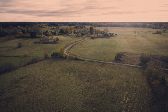 Aerial View Of Rural Landscape