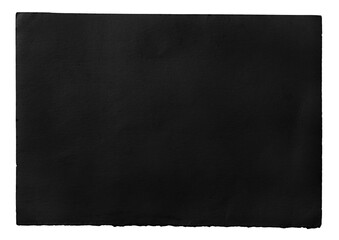 black paper photo background isolated on white