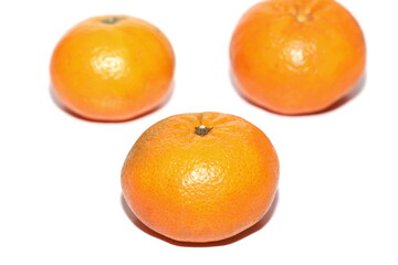 Tangerines isolated on white background