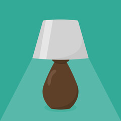 Table lamp icon. Desk lamp icon. Vector illustration.