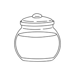 Coloring book for kids. Cartoon style. Vector illustration. Black contour silhouette. Isolated on white background.