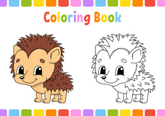 Coloring book for kids. Cartoon character. Vector illustration. Fantasy page for children. Black contour silhouette. Isolated on white background.