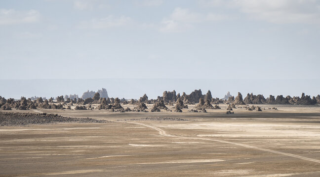 Landscape Lac Abbe, Djibouti East Africa