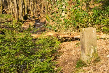 Historischer Grenzstein zwischen dem Saarland und Rheinland-Pfalz
