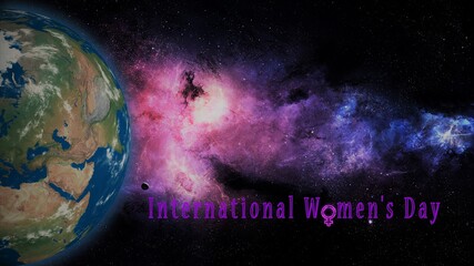 International Women's Day 3d illustration concept