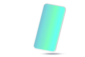 3d smartphone mockup on white background illustration