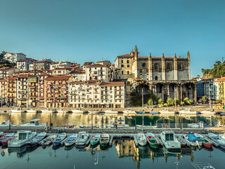 Ondarroa, a beautiful fishing village on the Cantabrian Sea. Euskadi, Spain
