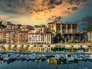 Ondarroa, a beautiful fishing village on the Cantabrian Sea. Euskadi, Spain
