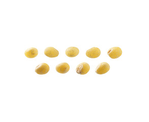 A set of yellow millet. Isolated on a white background