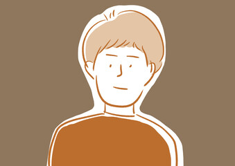 疲れて無表情になっている男性