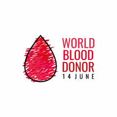 illustration vector graphic of world blood donor 