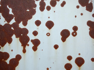 white metal plate with rust texture