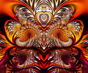 Computer generated abstract colorful fractal artwork