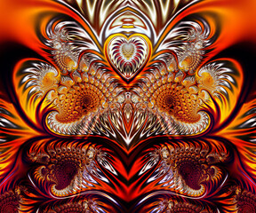 Computer generated abstract colorful fractal artwork