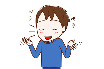 ペラペラと気持ちよさそうにお喋りする少年