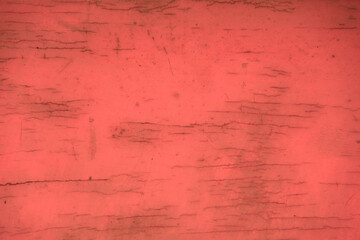 Old wood vintage background orange apricot pastel colour with cracks and patina. 