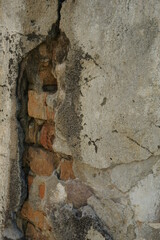 rough textured brick and plaster wall