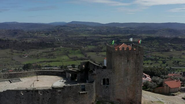 Belmonte Castle (Castelo de Belmonte) - Historic Village In Portugal - aerial orbit