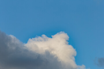 The wind drives the rain clouds. Sky and clouds patterns background.