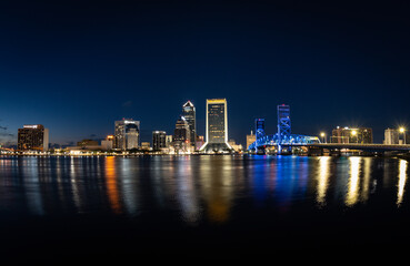Fototapeta na wymiar Beautiful Downtown Jacksonville Florida