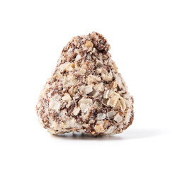 Chocolate candies on a white background. Sweets.