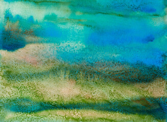 Fototapeta na wymiar Abstract watercolor texture. Colorful decorative paper background. 