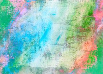 Weathered scratched colorful paper background.