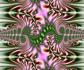Computer generated abstract colorful fractal artwork