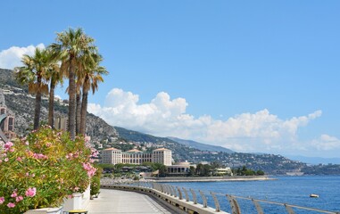 View of the seaside of monte carlo