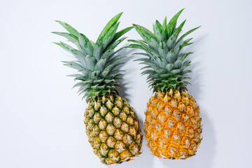 Fresh yellow pineapple, a fruit that grows very much in the tropics.