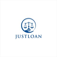 Hand and Scales of Justice Logo Design for Legal Firm and Modern Law Identity Concept