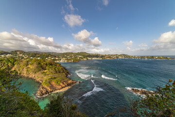 Fototapeta na wymiar Saint Vincent and the Grenadines, view from Fort Duvernette