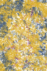 Blattwerk, gemalt mit &Uuml;berlagerungen und Textur, auf wei&szlig;em Hintergrund