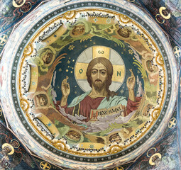 Obraz premium Church of the Resurrection in St. Petersburg. Pantocrator