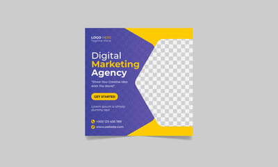 Obraz premium Digital marketing corporate business social media post