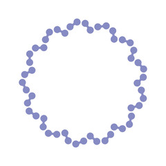 Abstract dotted vector, round yellow frame from dotes on white white background.