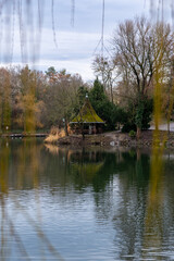 Recreation Area Kurpark Oberlaa, Vienna, Austria in winter